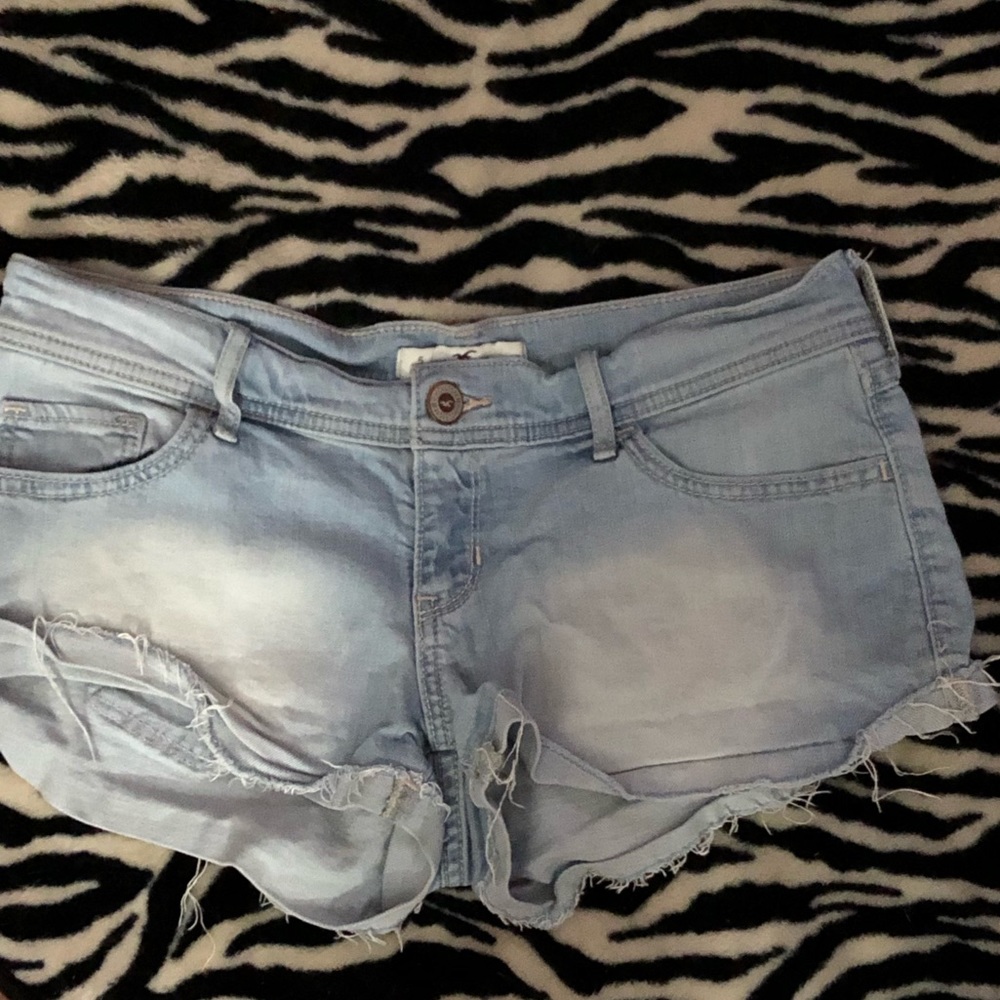 💋Hollister short shorts light blue denim